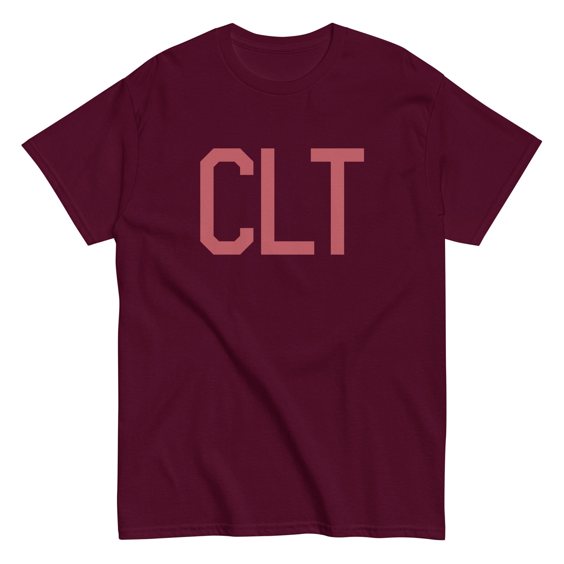 Aviation Enthusiast Men's Tee - Deep Pink Graphic • CLT Charlotte • YHM Designs - Image 01