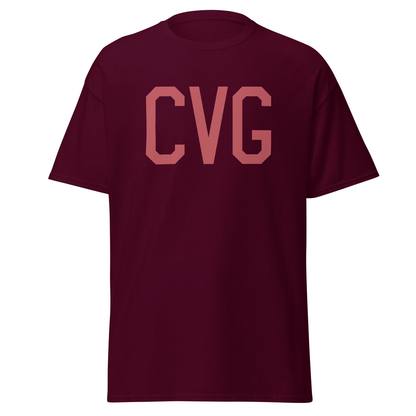 Aviation Enthusiast Men's Tee - Deep Pink Graphic • CVG Cincinnati • YHM Designs - Image 05