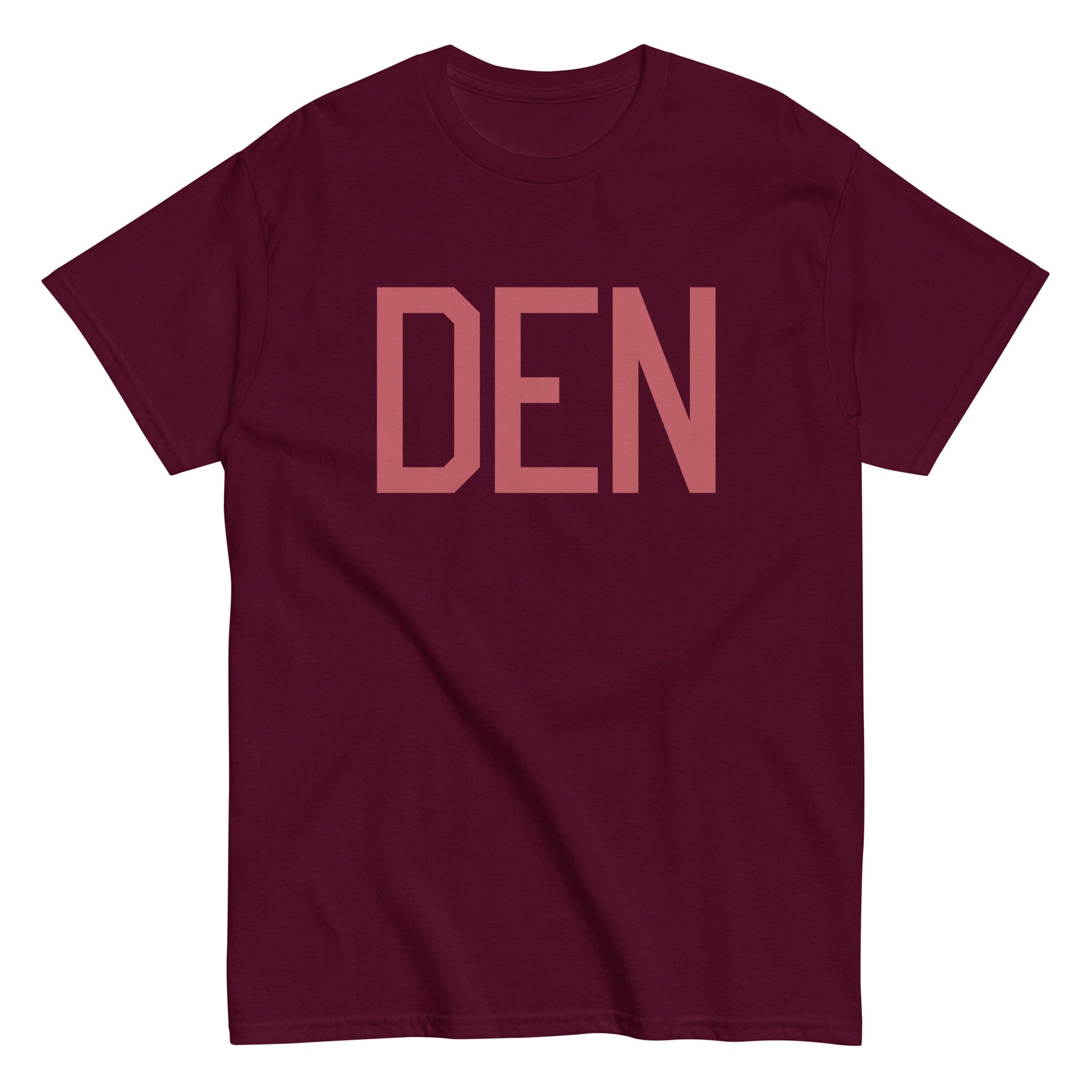 Aviation Enthusiast Men's Tee - Deep Pink Graphic • DEN Denver • YHM Designs - Image 01