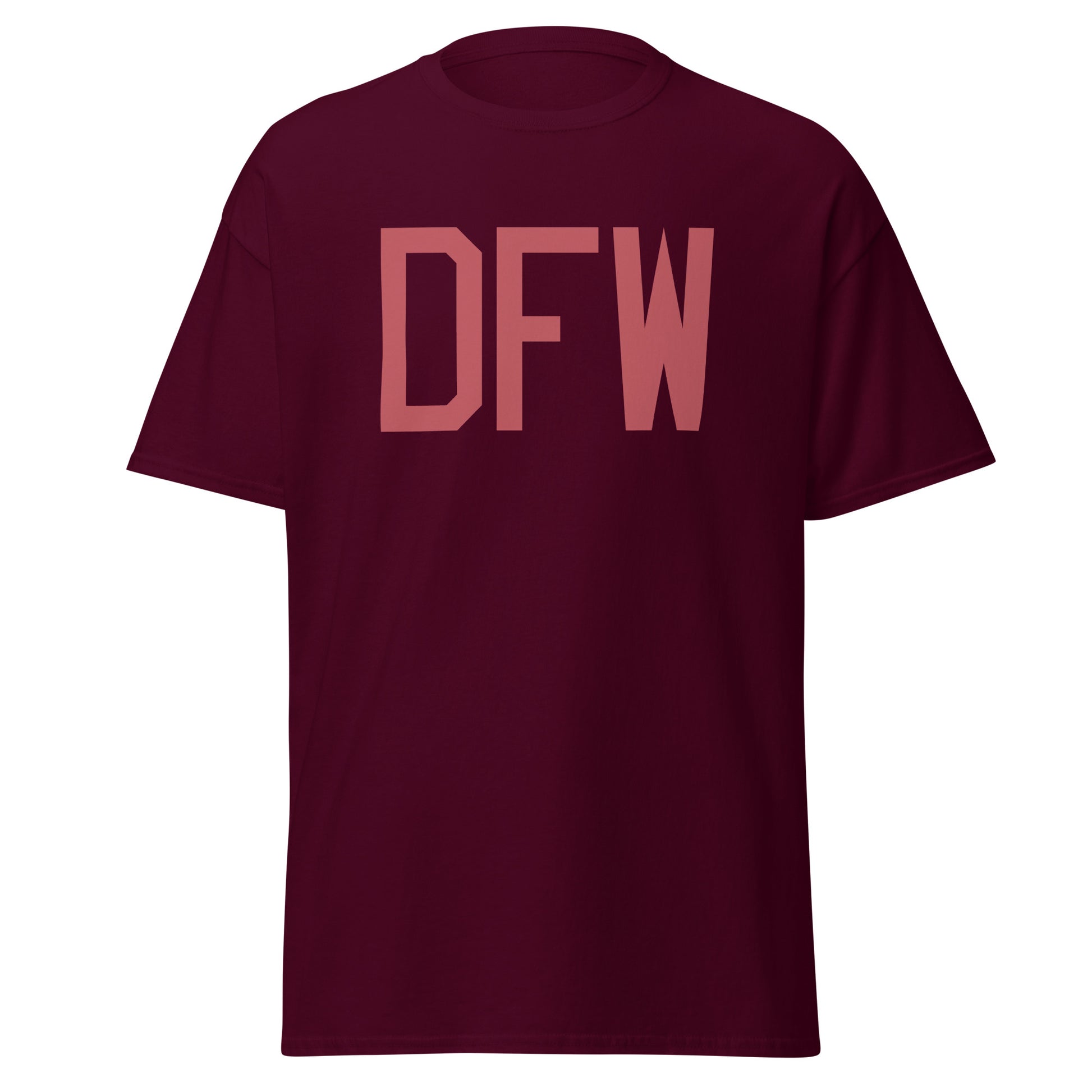 Aviation Enthusiast Men's Tee - Deep Pink Graphic • DFW Dallas • YHM Designs - Image 05