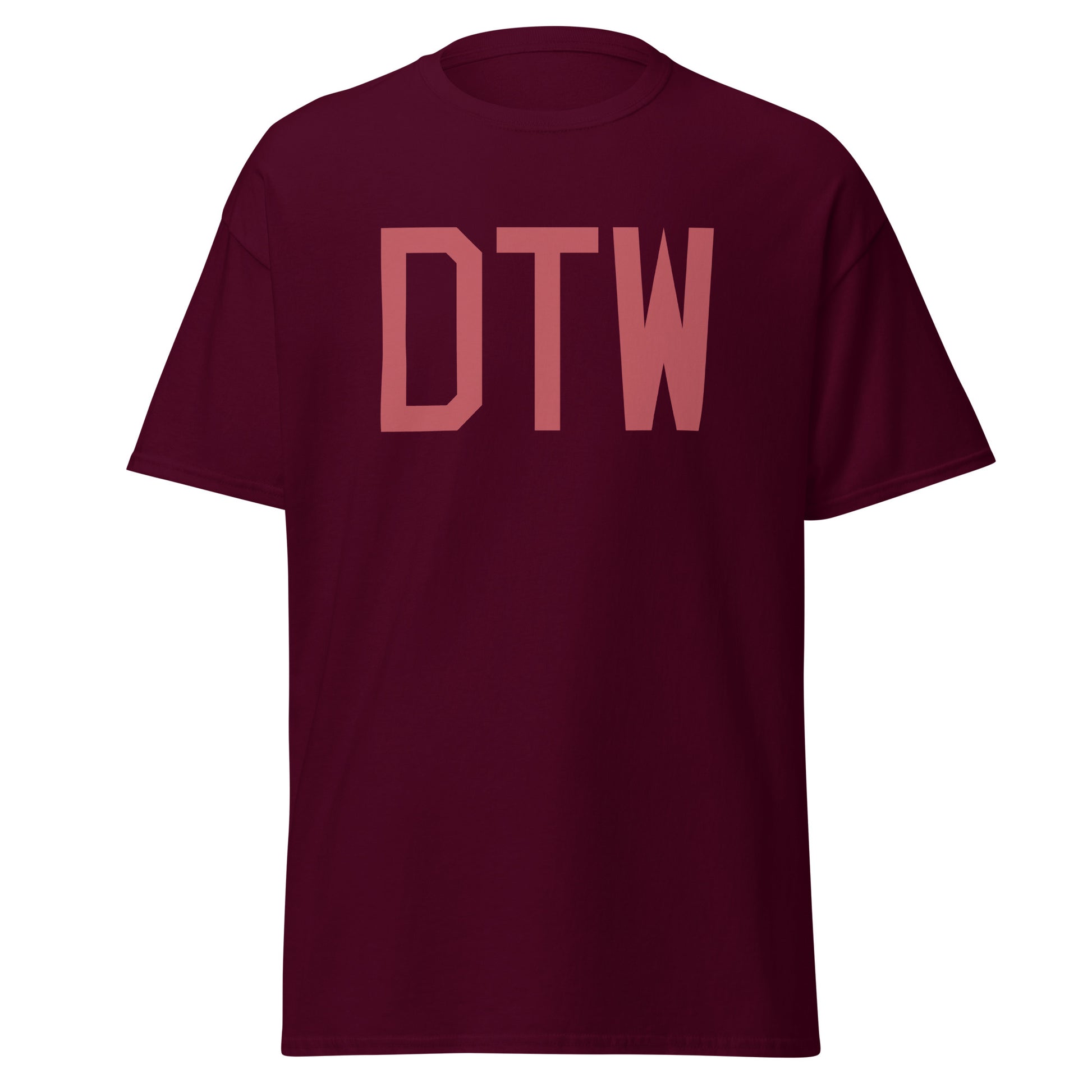 Aviation Enthusiast Men's Tee - Deep Pink Graphic • DTW Detroit • YHM Designs - Image 05