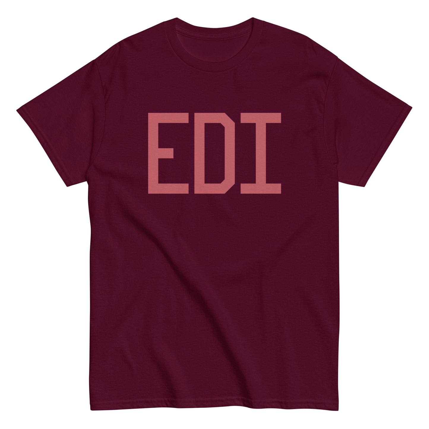 EDI Edinburgh Men's T-Shirt • Air Force Lettering in Deep Pink • YHM Designs - Image 01