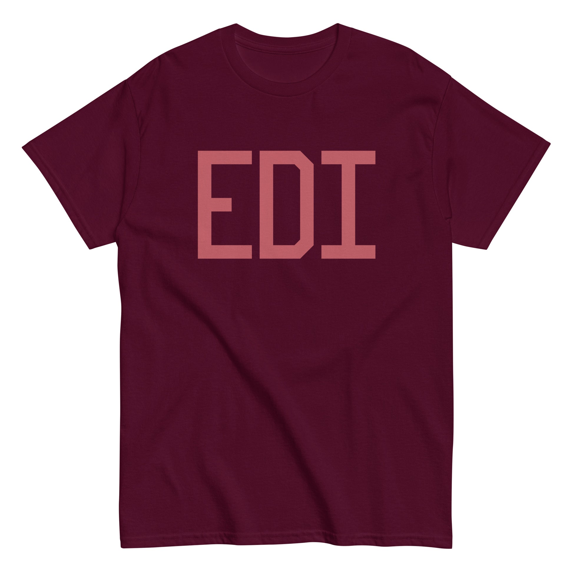 EDI Edinburgh Men's T-Shirt • Air Force Lettering in Deep Pink • YHM Designs - Image 01