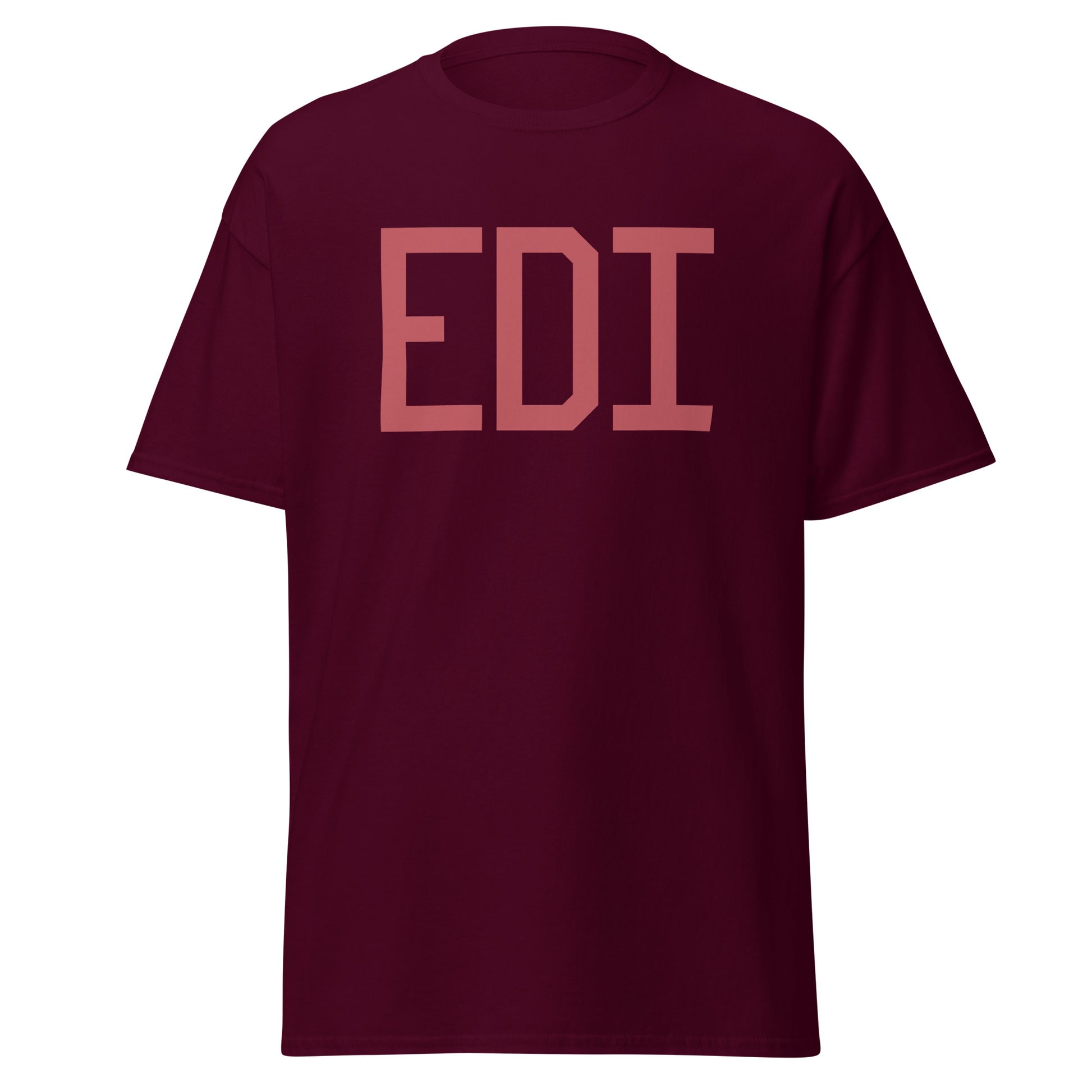 EDI Edinburgh Men's T-Shirt • Air Force Lettering in Deep Pink • YHM Designs - Image 05