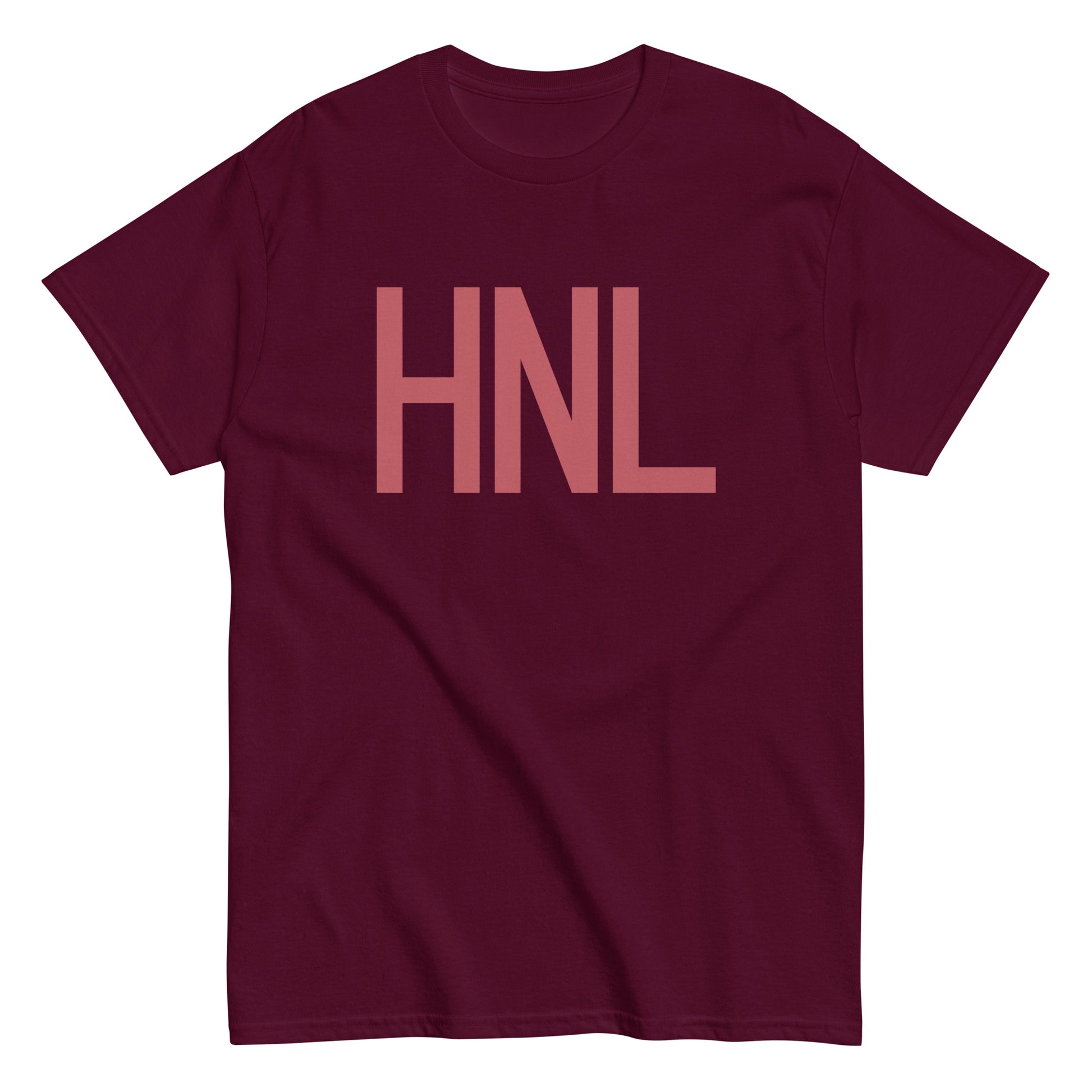 Aviation Enthusiast Men's Tee - Deep Pink Graphic • HNL Honolulu • YHM Designs - Image 01