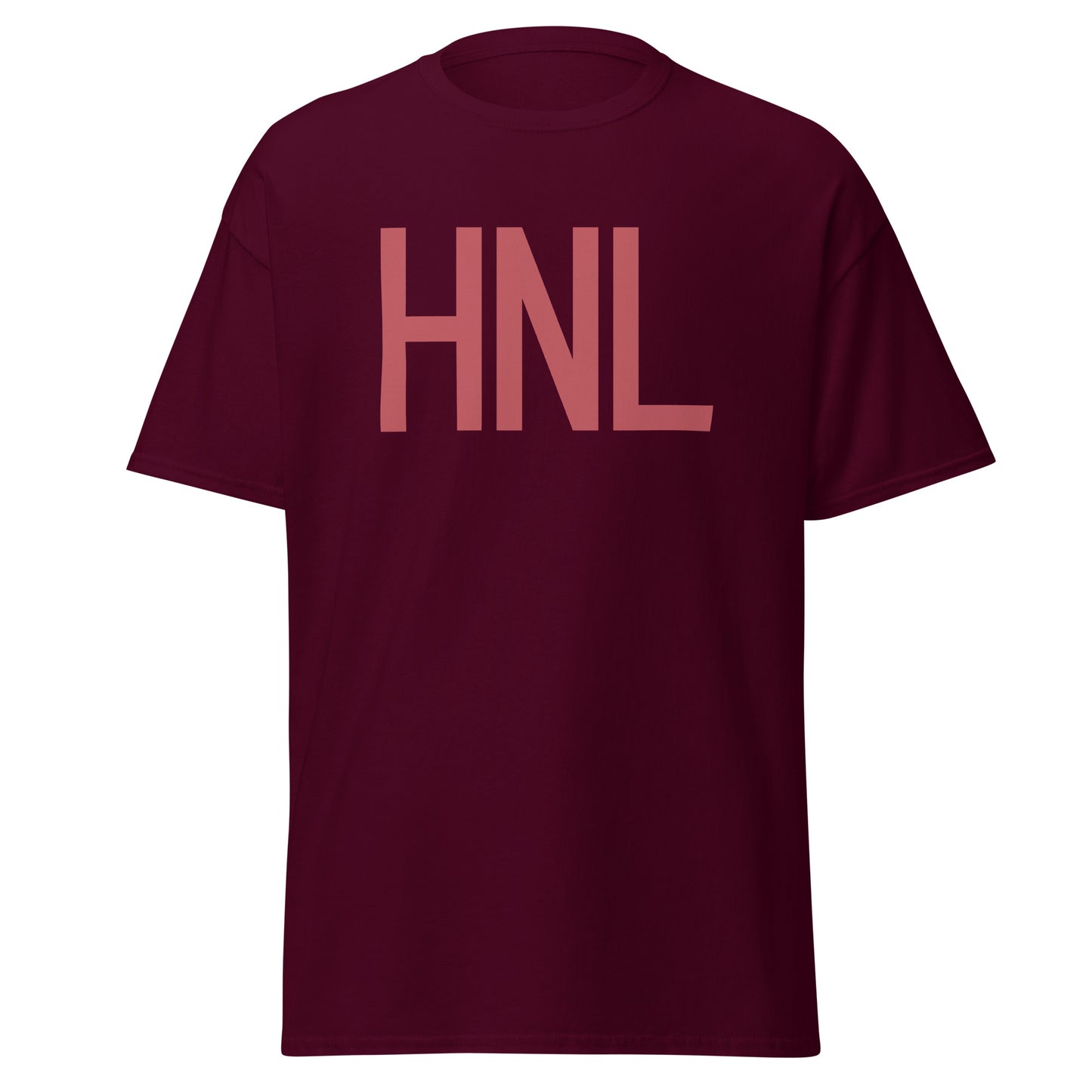 Aviation Enthusiast Men's Tee - Deep Pink Graphic • HNL Honolulu • YHM Designs - Image 05