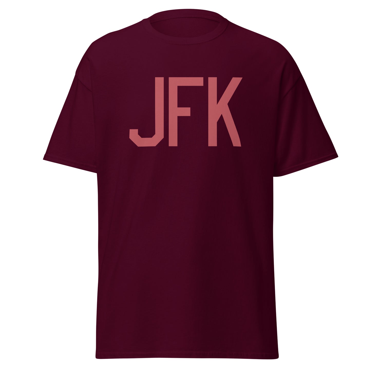 Aviation Enthusiast Men's Tee - Deep Pink Graphic • JFK New York City • YHM Designs - Image 05