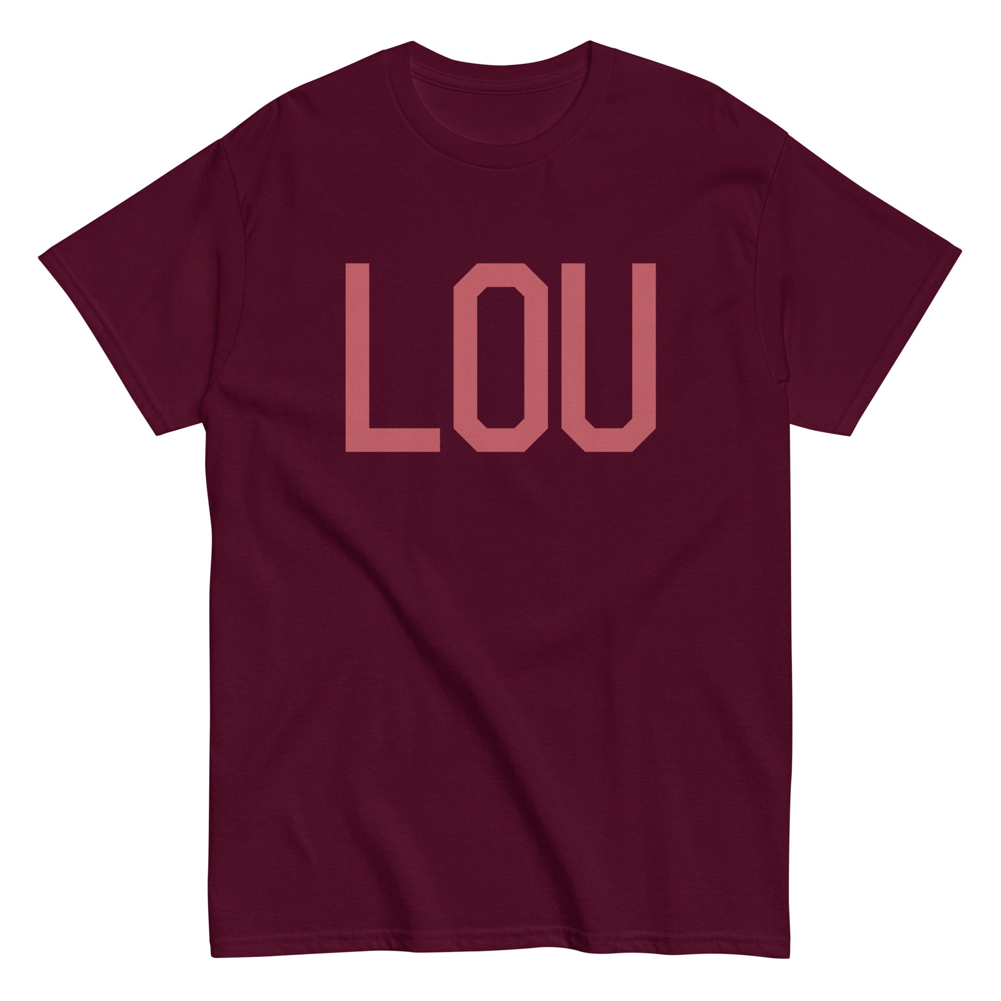 Aviation Enthusiast Men's Tee - Deep Pink Graphic • LOU Louisville • YHM Designs - Image 01