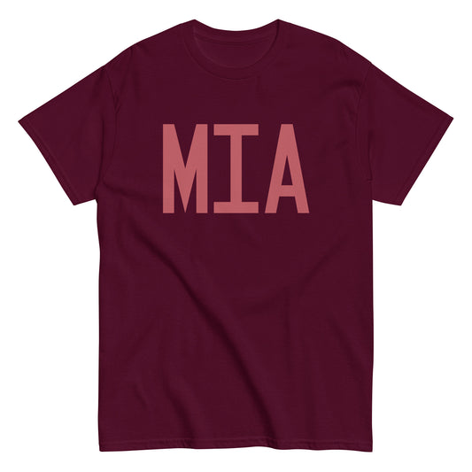 Aviation Enthusiast Men's Tee - Deep Pink Graphic • MIA Miami • YHM Designs - Image 01