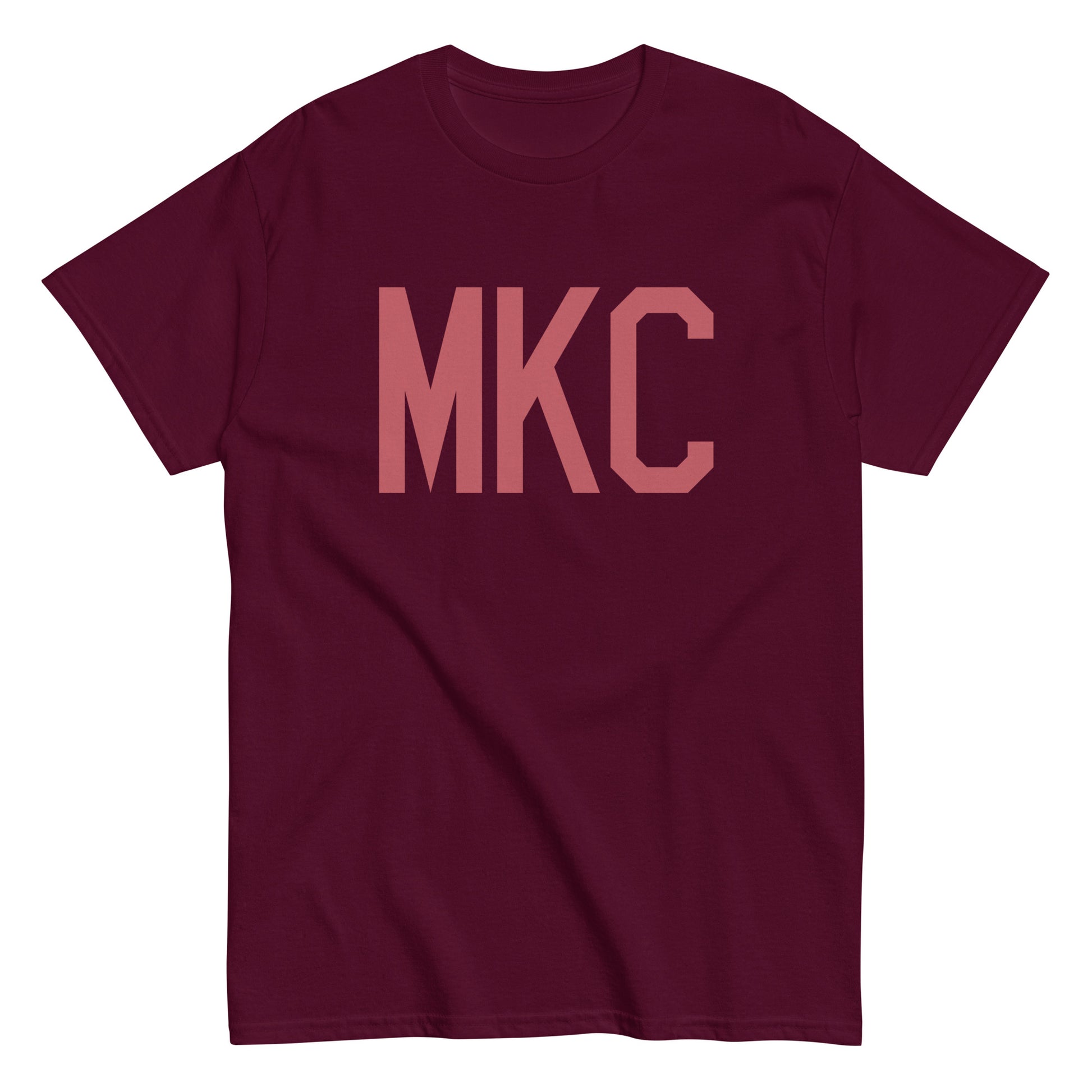 Aviation Enthusiast Men's Tee - Deep Pink Graphic • MKC Kansas City • YHM Designs - Image 01