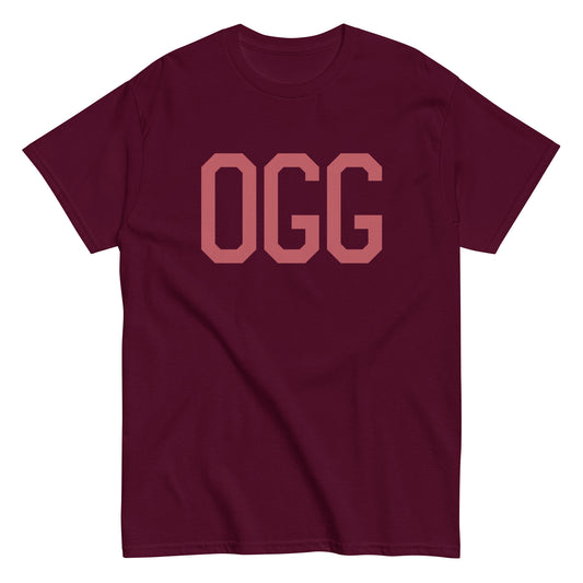 Aviation Enthusiast Men's Tee - Deep Pink Graphic • OGG Maui • YHM Designs - Image 01