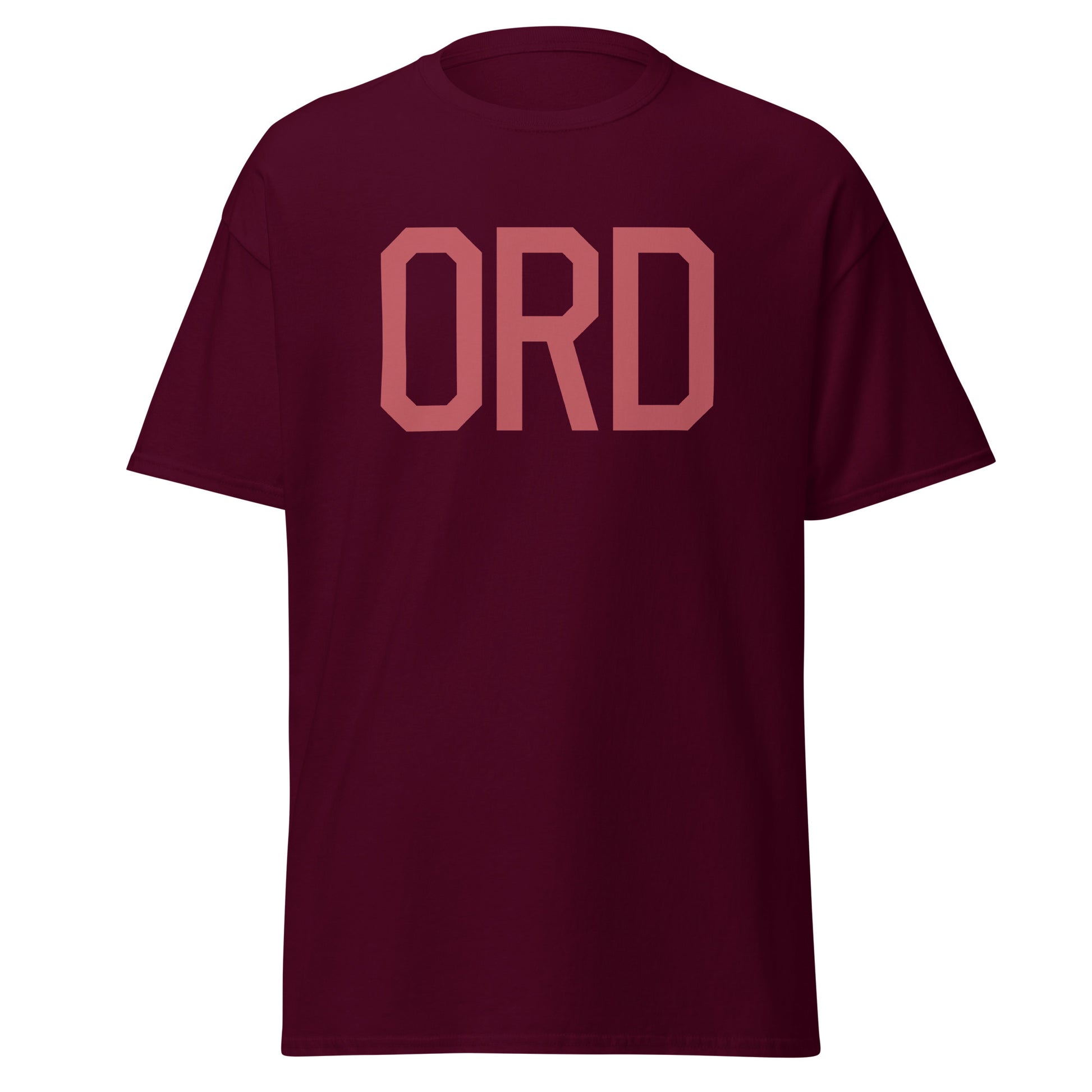 Aviation Enthusiast Men's Tee - Deep Pink Graphic • ORD Chicago • YHM Designs - Image 05