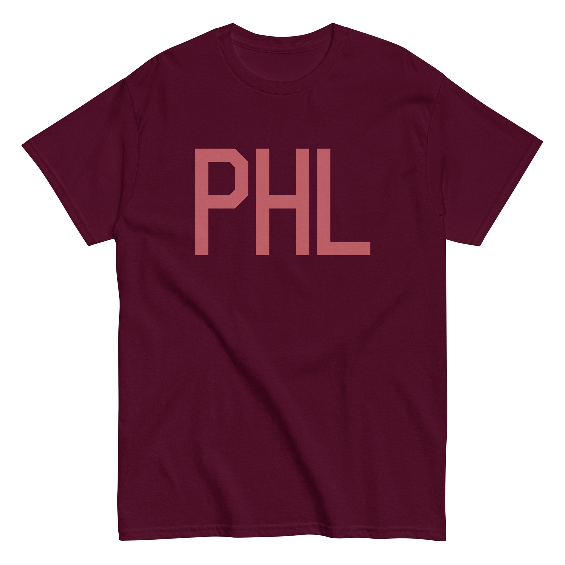 Aviation Enthusiast Men's Tee - Deep Pink Graphic • PHL Philadelphia • YHM Designs - Image 01