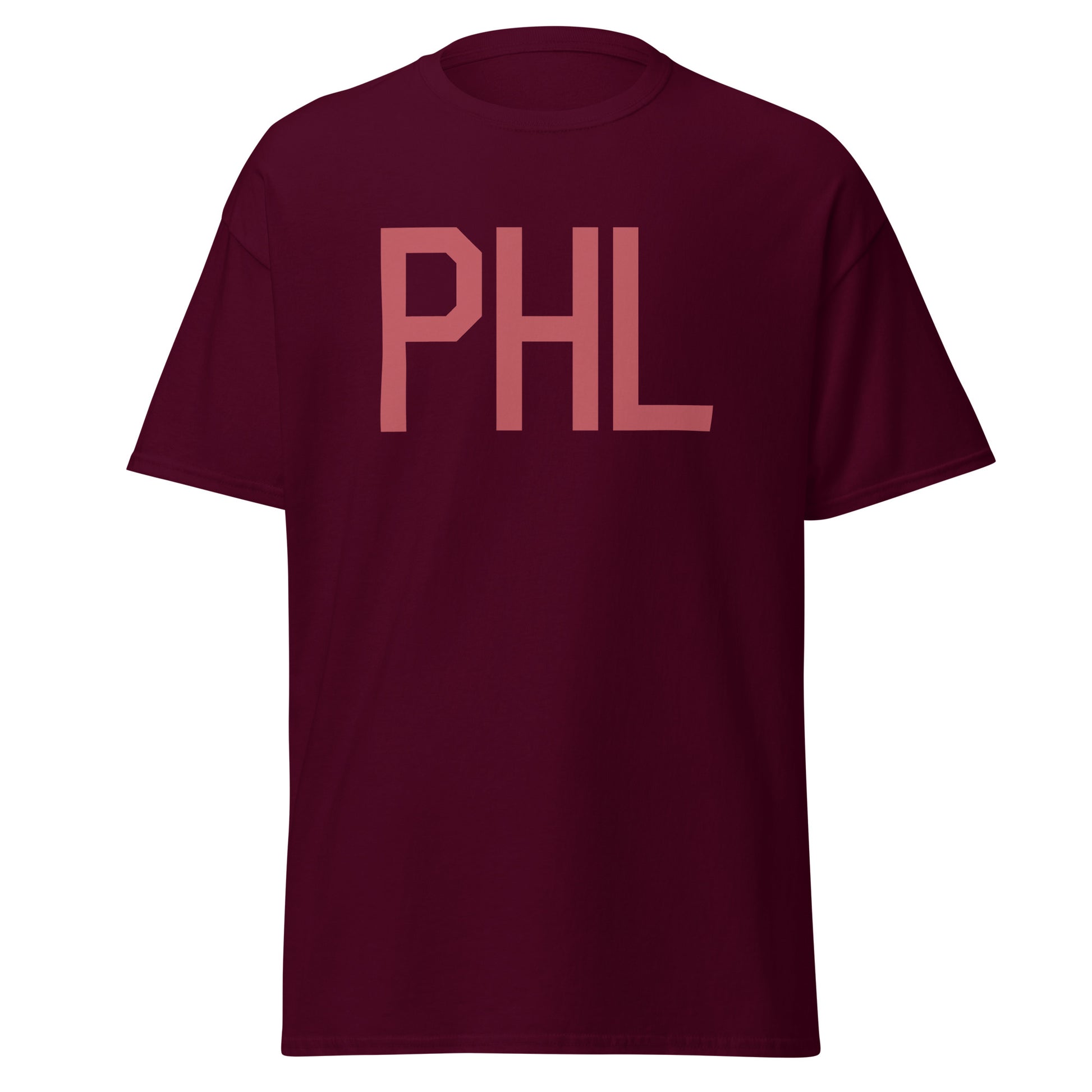 Aviation Enthusiast Men's Tee - Deep Pink Graphic • PHL Philadelphia • YHM Designs - Image 05