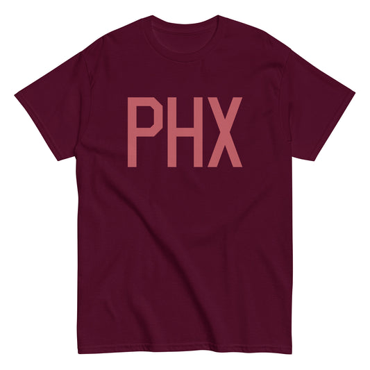 Aviation Enthusiast Men's Tee - Deep Pink Graphic • PHX Phoenix • YHM Designs - Image 01