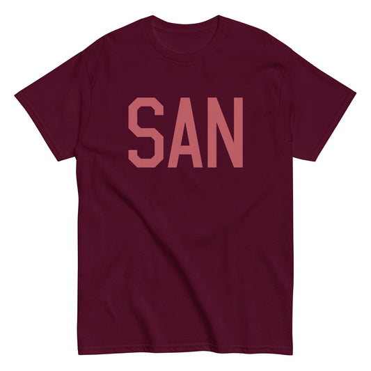 Aviation Enthusiast Men's Tee - Deep Pink Graphic • SAN San Diego • YHM Designs - Image 01