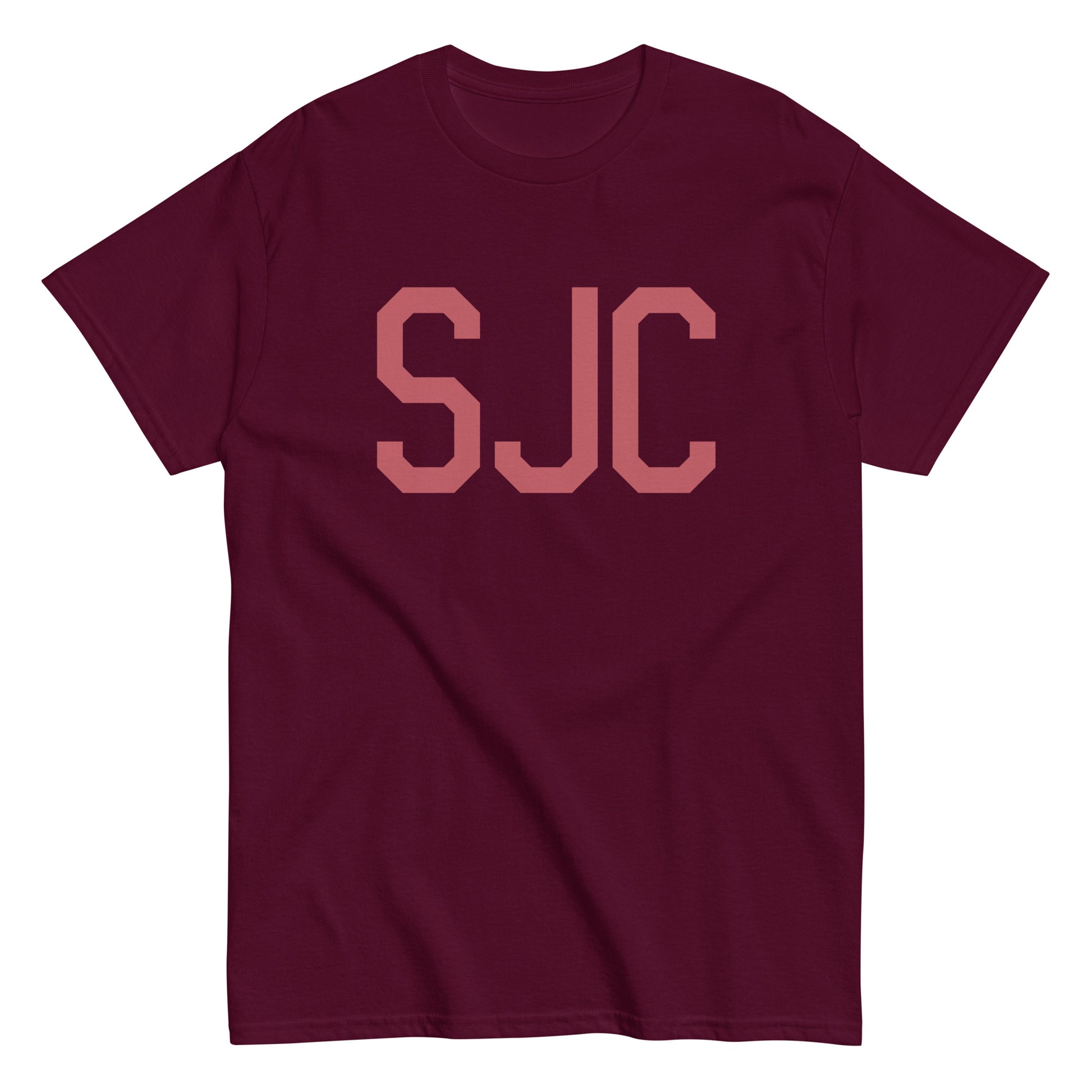 Aviation Enthusiast Men's Tee - Deep Pink Graphic • SJC San Jose • YHM Designs - Image 01