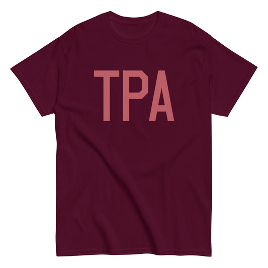 Aviation Enthusiast Men's Tee - Deep Pink Graphic • TPA Tampa • YHM Designs - Image 01