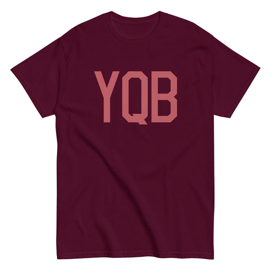 Aviation Enthusiast Men's Tee - Deep Pink Graphic • YQB Quebec City • YHM Designs - Image 01