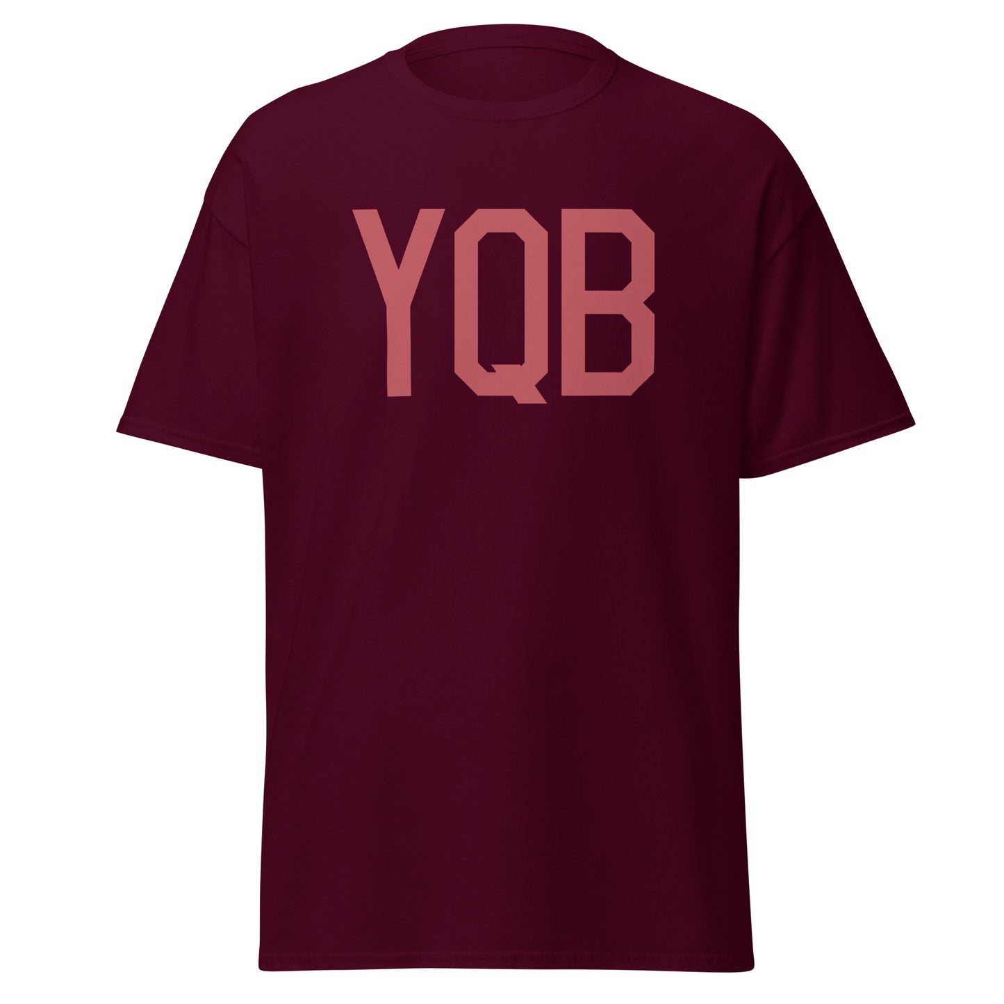 Aviation Enthusiast Men's Tee - Deep Pink Graphic • YQB Quebec City • YHM Designs - Image 05