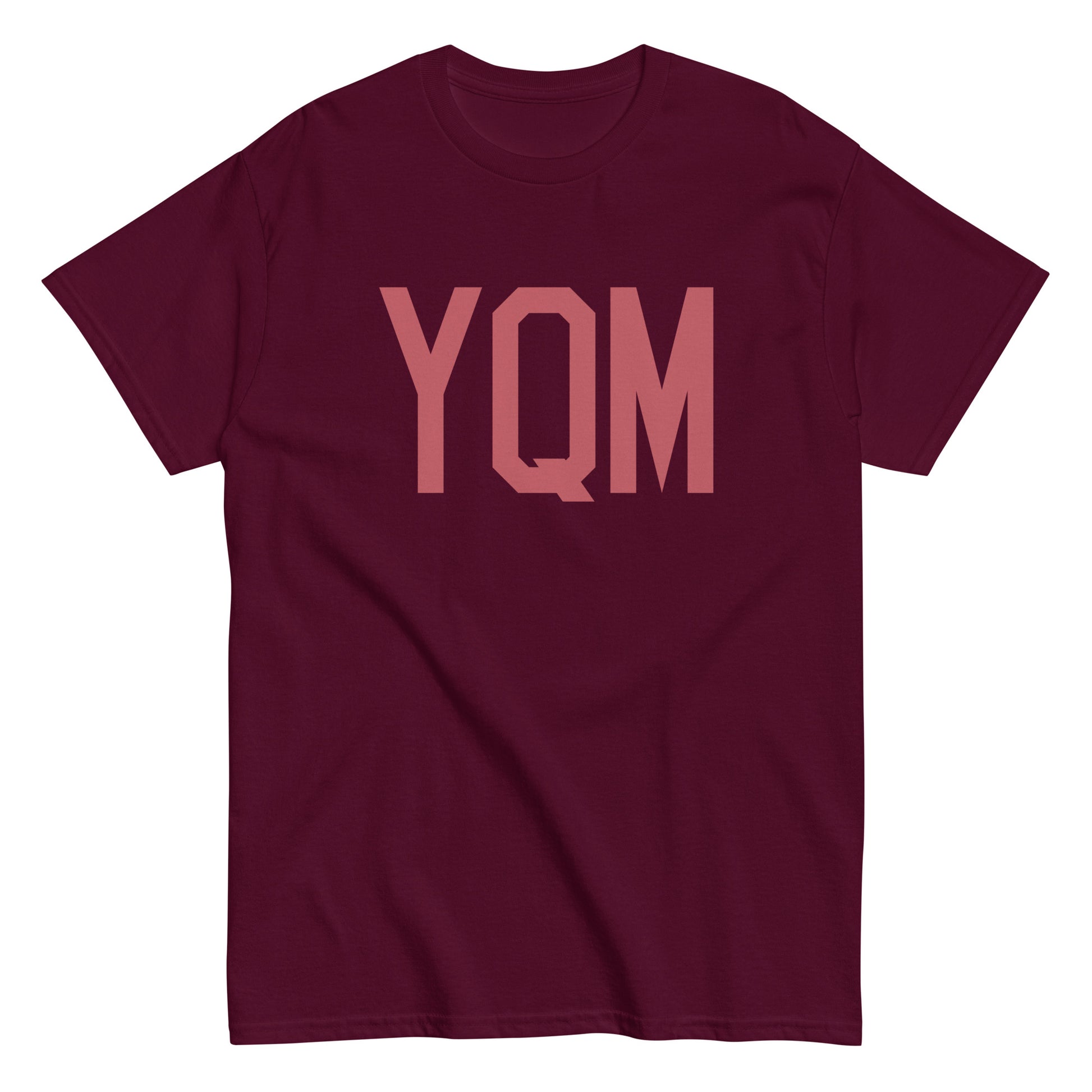 Aviation Enthusiast Men's Tee - Deep Pink Graphic • YQM Moncton • YHM Designs - Image 01