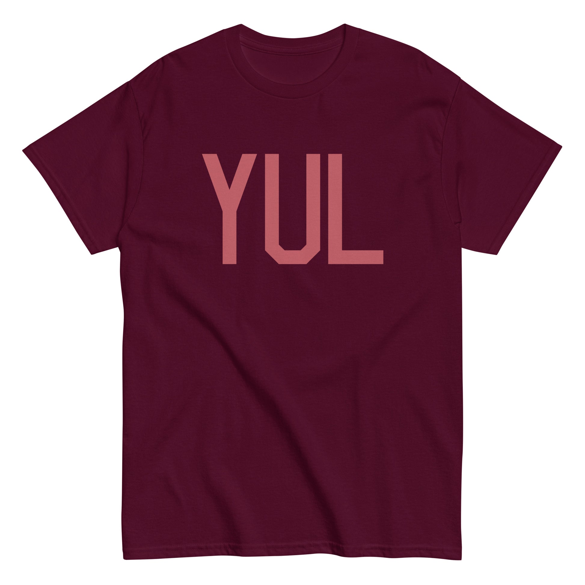 Aviation Enthusiast Men's Tee - Deep Pink Graphic • YUL Montreal • YHM Designs - Image 01