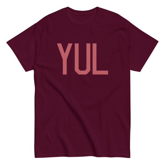 Aviation Enthusiast Men's Tee - Deep Pink Graphic • YUL Montreal • YHM Designs - Image 01