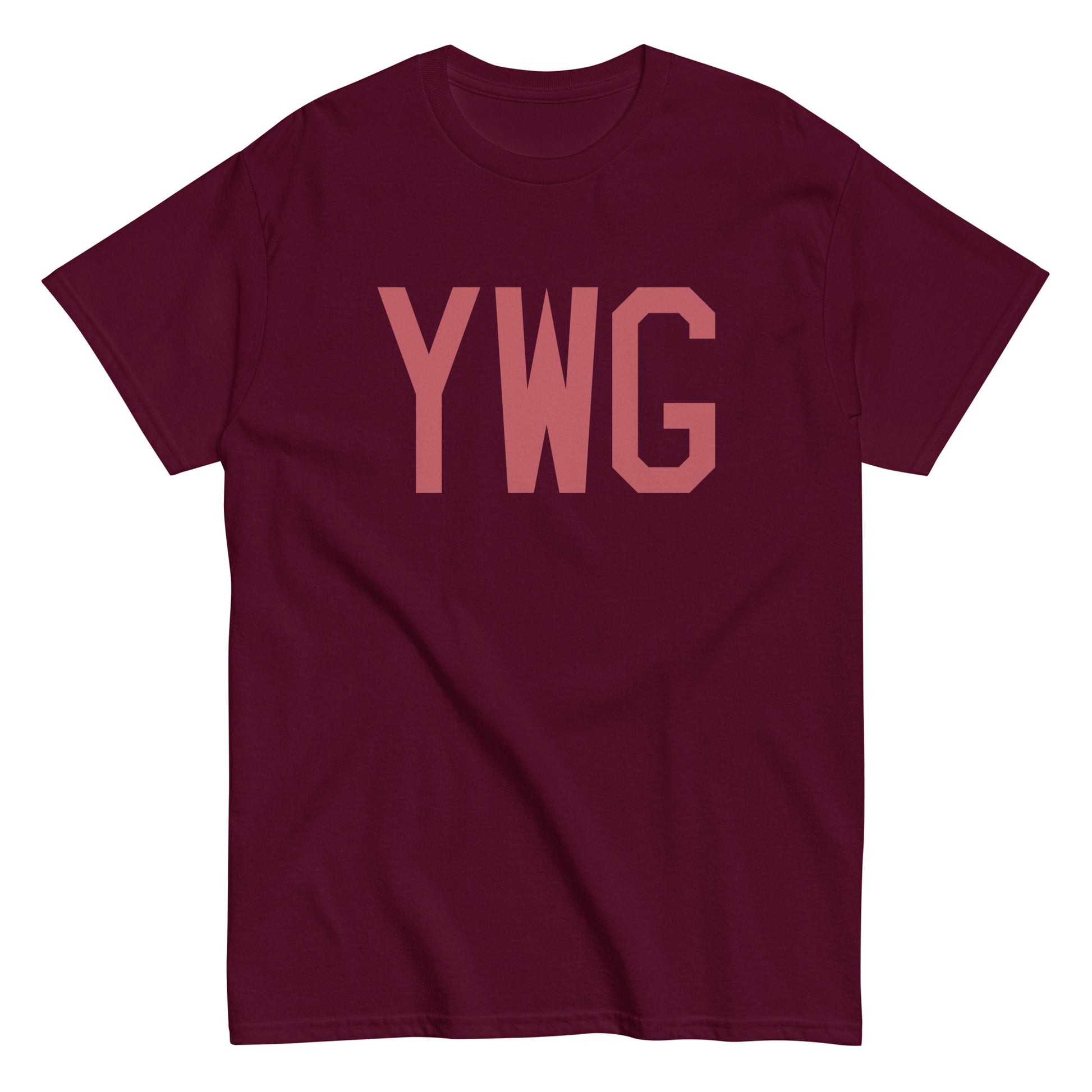 Aviation Enthusiast Men's Tee - Deep Pink Graphic • YWG Winnipeg • YHM Designs - Image 01