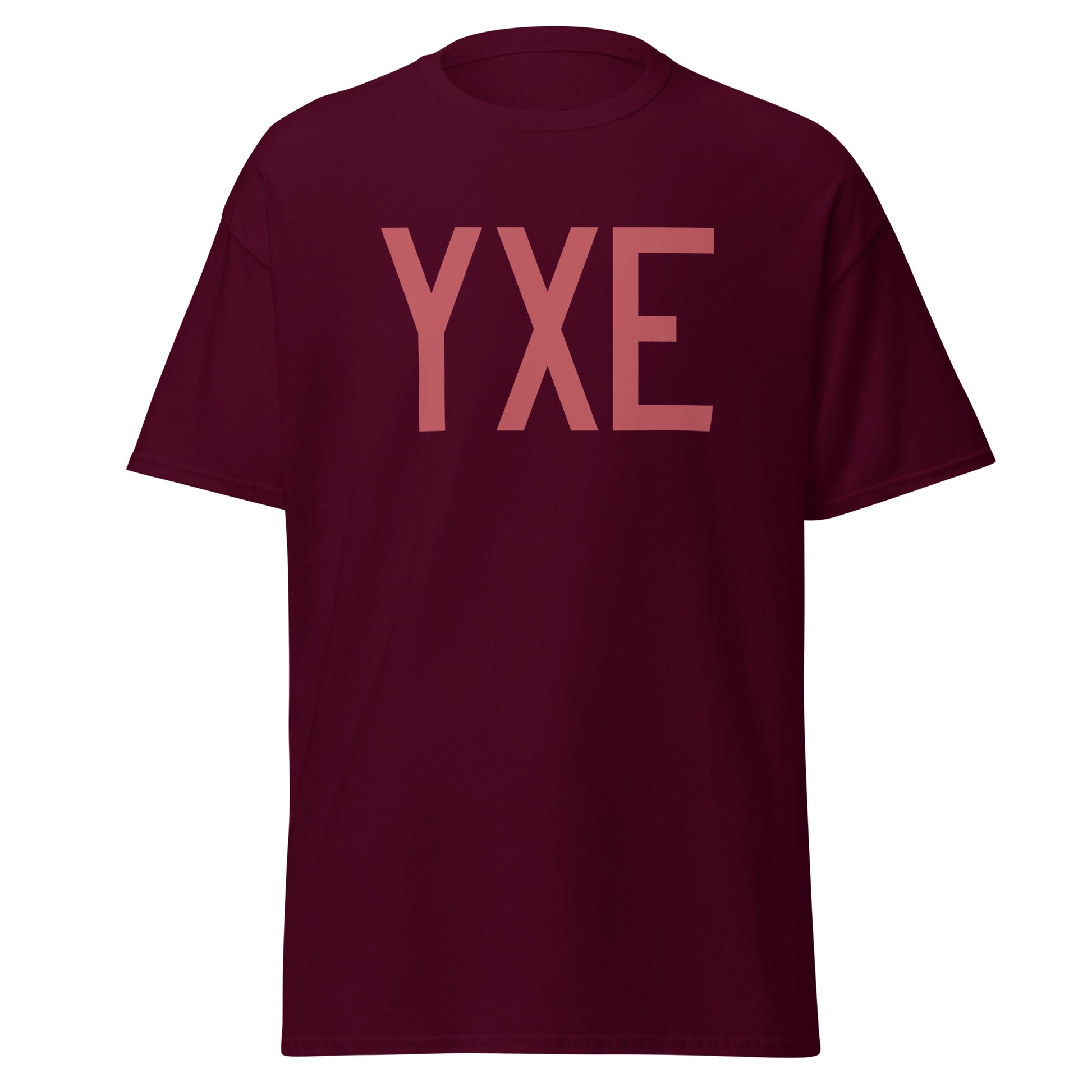 Aviation Enthusiast Men's Tee - Deep Pink Graphic • YXE Saskatoon • YHM Designs - Image 05