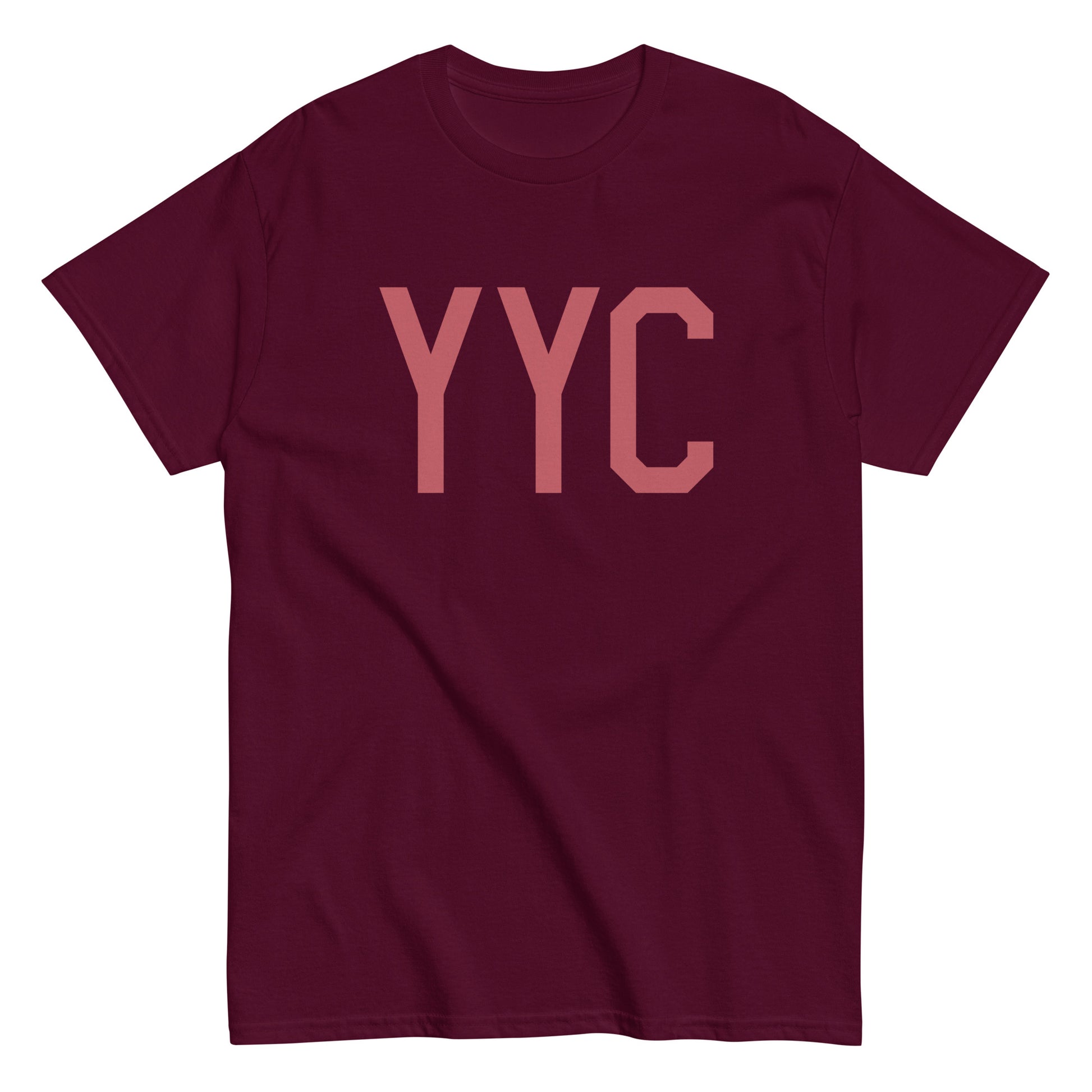 Aviation Enthusiast Men's Tee - Deep Pink Graphic • YYC Calgary • YHM Designs - Image 01