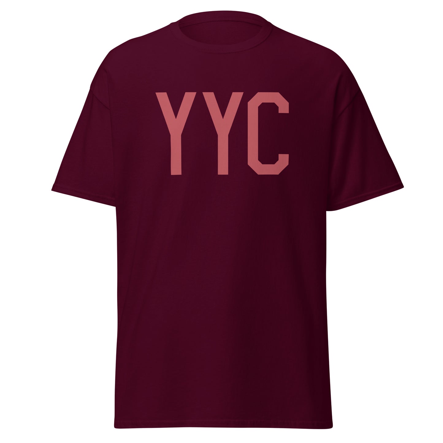 Aviation Enthusiast Men's Tee - Deep Pink Graphic • YYC Calgary • YHM Designs - Image 05