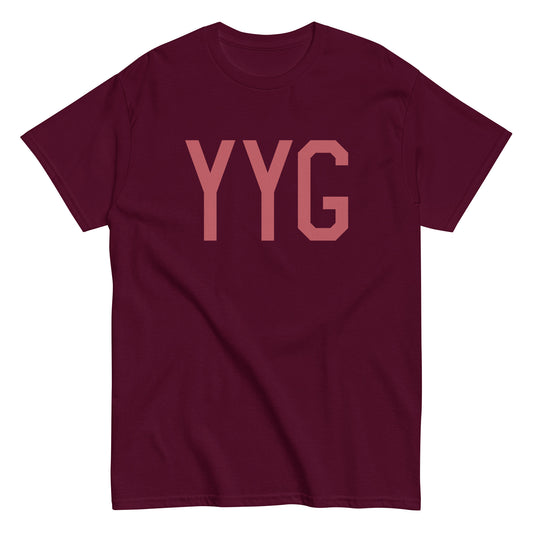Aviation Enthusiast Men's Tee - Deep Pink Graphic • YYG Charlottetown • YHM Designs - Image 01