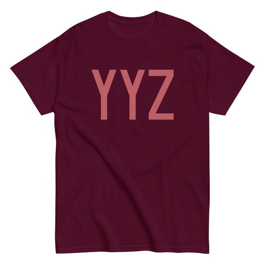Aviation Enthusiast Men's Tee - Deep Pink Graphic • YYZ Toronto • YHM Designs - Image 01
