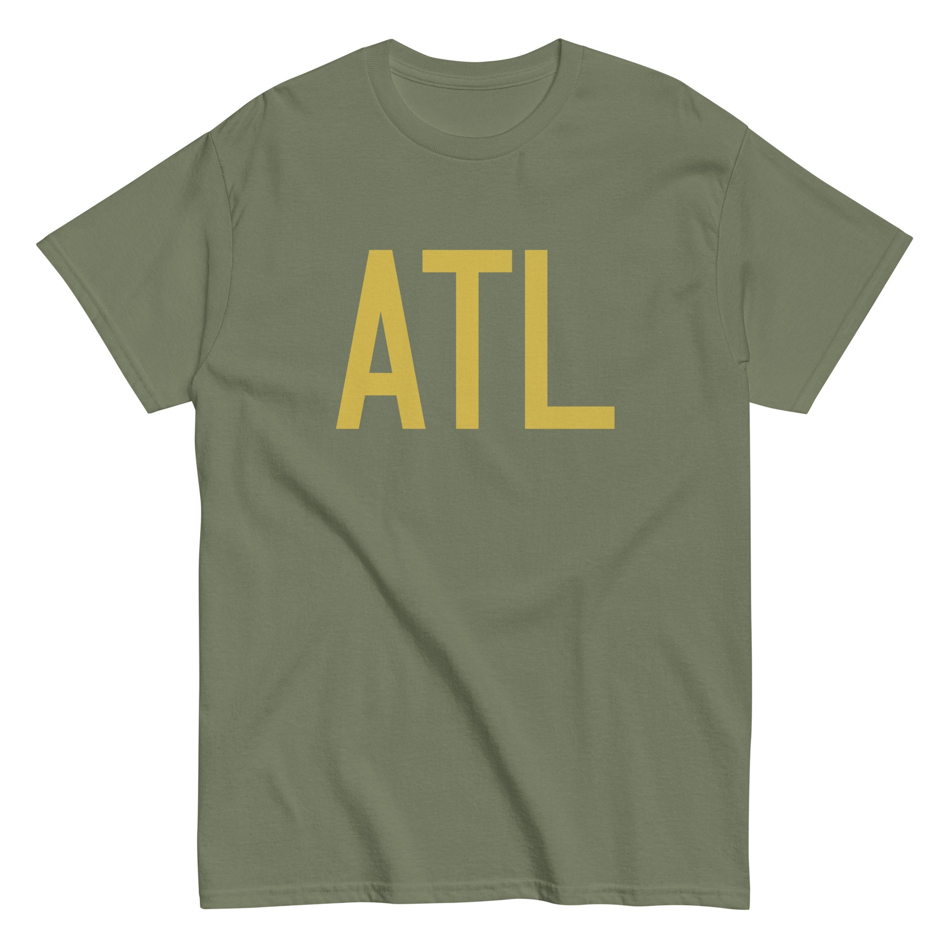 Aviation Enthusiast Men's Tee - Old Gold Graphic • ATL Atlanta • YHM Designs - Image 02