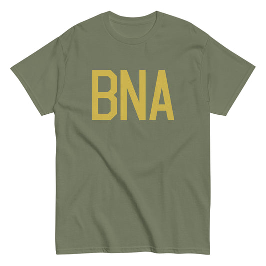 Aviation Enthusiast Men's Tee - Old Gold Graphic • BNA Nashville • YHM Designs - Image 02