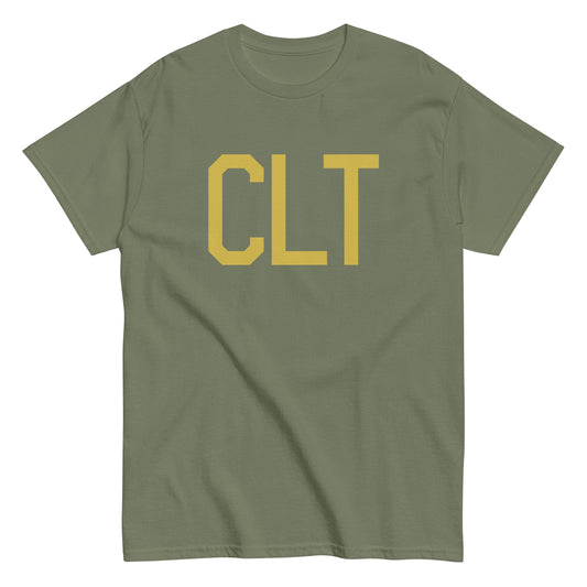 Aviation Enthusiast Men's Tee - Old Gold Graphic • CLT Charlotte • YHM Designs - Image 02