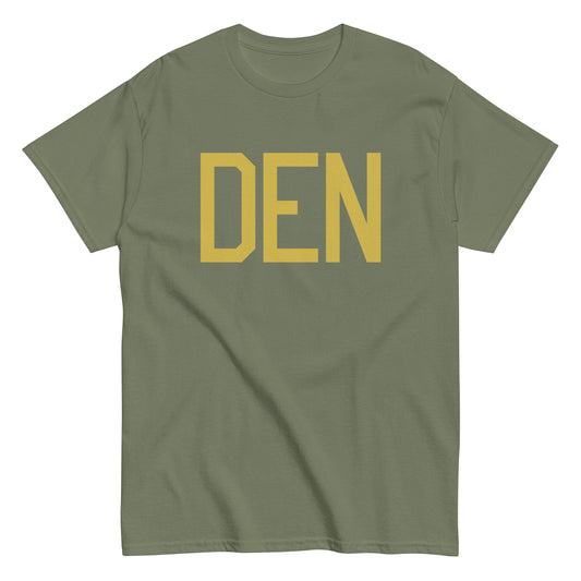 Aviation Enthusiast Men's Tee - Old Gold Graphic • DEN Denver • YHM Designs - Image 02