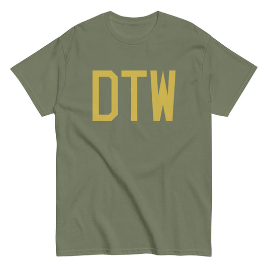 Aviation Enthusiast Men's Tee - Old Gold Graphic • DTW Detroit • YHM Designs - Image 02