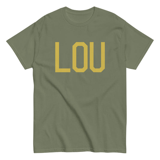 Aviation Enthusiast Men's Tee - Old Gold Graphic • LOU Louisville • YHM Designs - Image 02