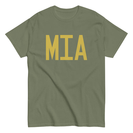 Aviation Enthusiast Men's Tee - Old Gold Graphic • MIA Miami • YHM Designs - Image 02