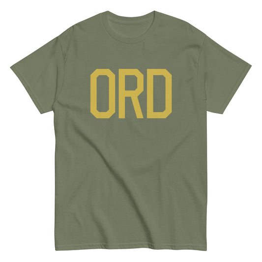 Aviation Enthusiast Men's Tee - Old Gold Graphic • ORD Chicago • YHM Designs - Image 02