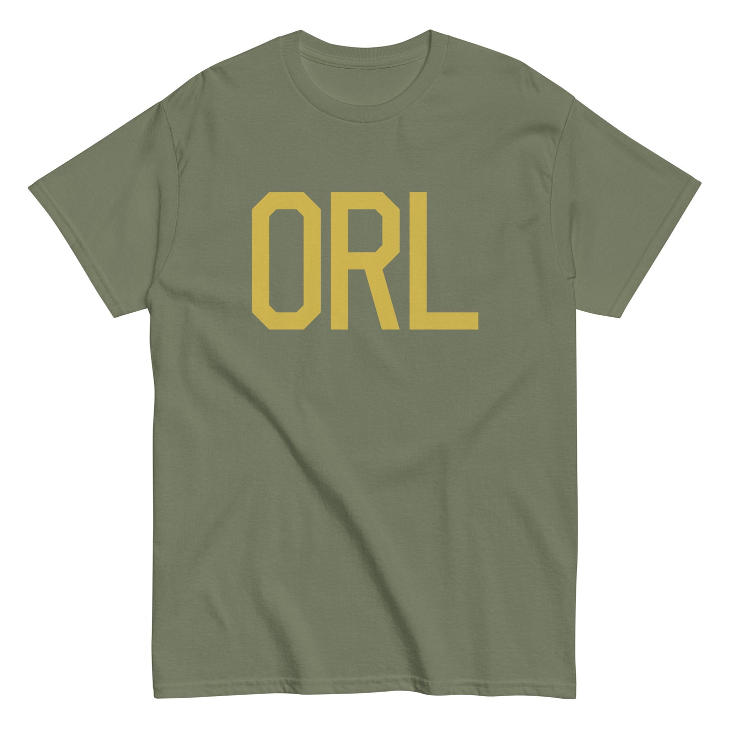 Aviation Enthusiast Men's Tee - Old Gold Graphic • ORL Orlando • YHM Designs - Image 02