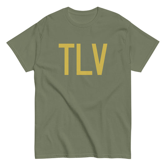 Aviation Enthusiast Men's Tee - Old Gold Graphic • TLV Tel Aviv • YHM Designs - Image 02