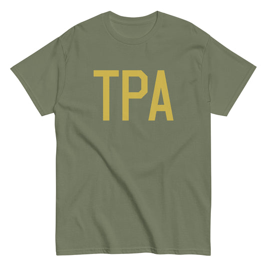 Aviation Enthusiast Men's Tee - Old Gold Graphic • TPA Tampa • YHM Designs - Image 02