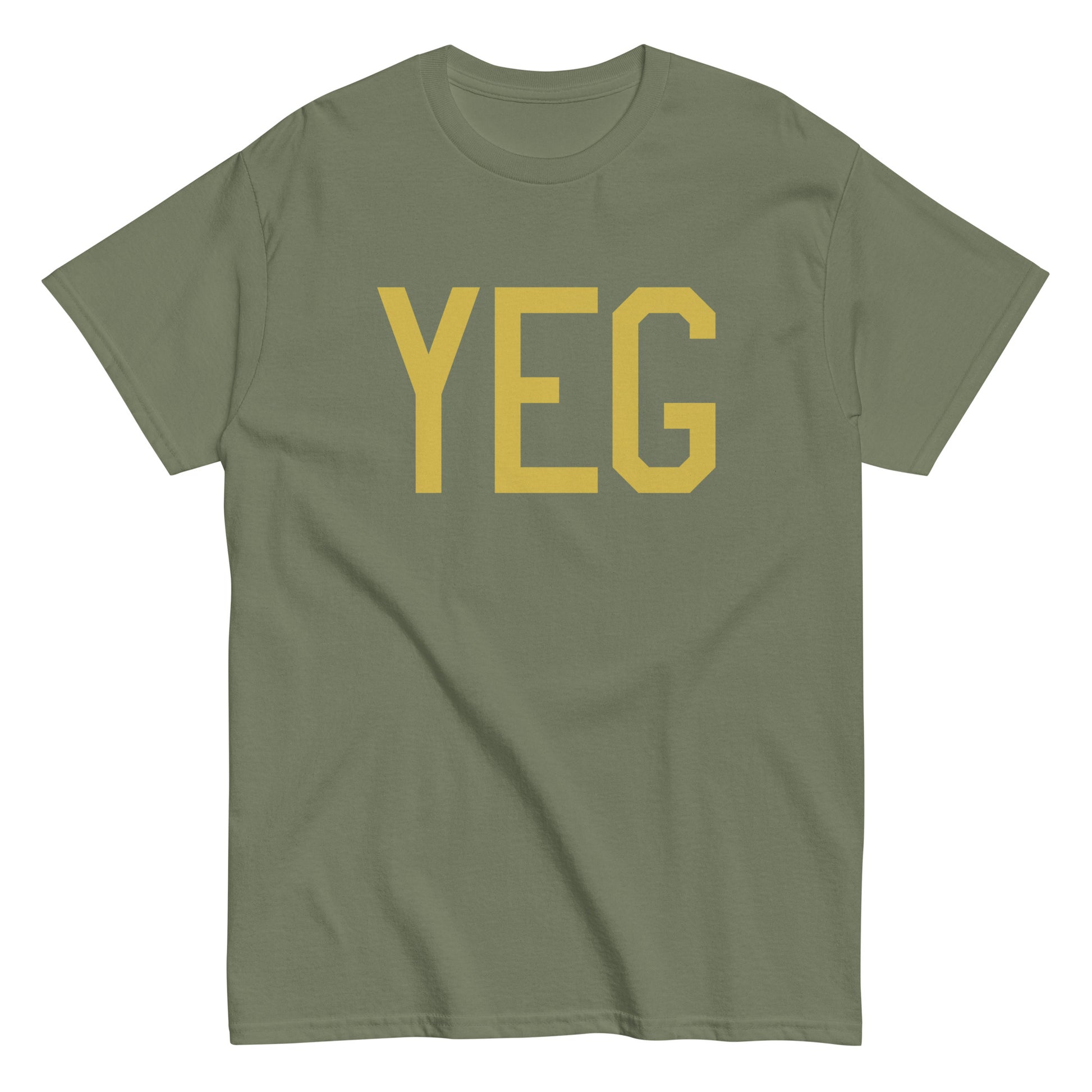 Aviation Enthusiast Men's Tee - Old Gold Graphic • YEG Edmonton • YHM Designs - Image 02