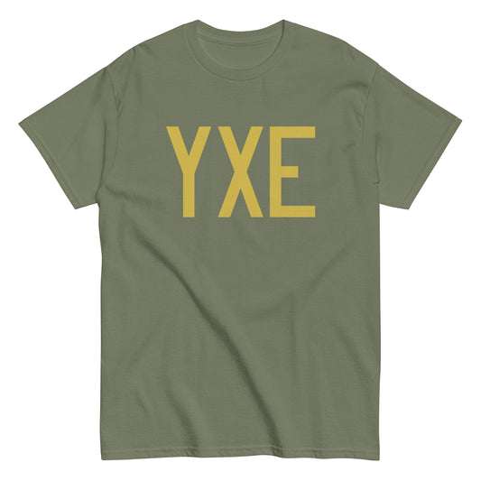 Aviation Enthusiast Men's Tee - Old Gold Graphic • YXE Saskatoon • YHM Designs - Image 02