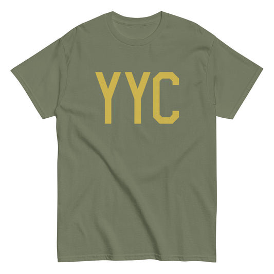 Aviation Enthusiast Men's Tee - Old Gold Graphic • YYC Calgary • YHM Designs - Image 02