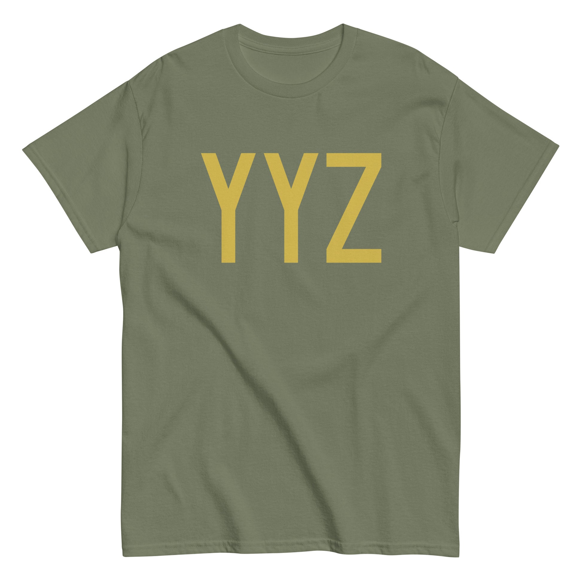 Aviation Enthusiast Men's Tee - Old Gold Graphic • YYZ Toronto • YHM Designs - Image 02