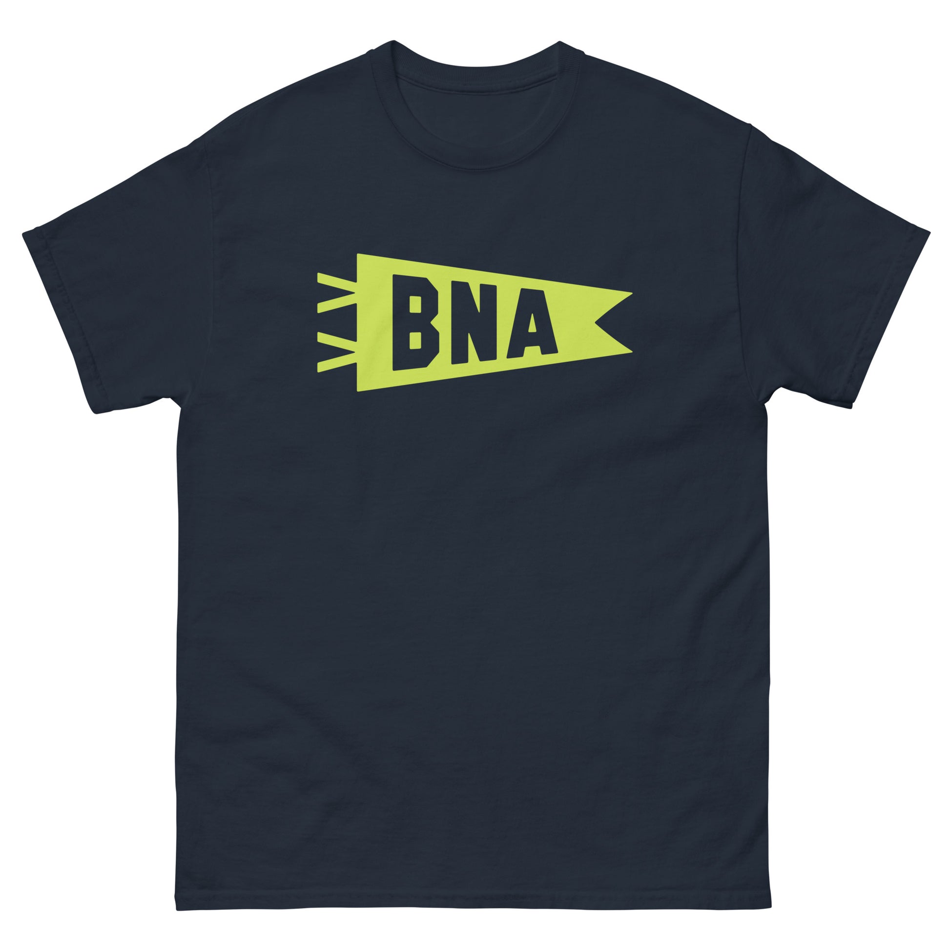 Airport Code Men's T-Shirt - Green Graphic • BNA Nashville • YHM Designs - Image 01