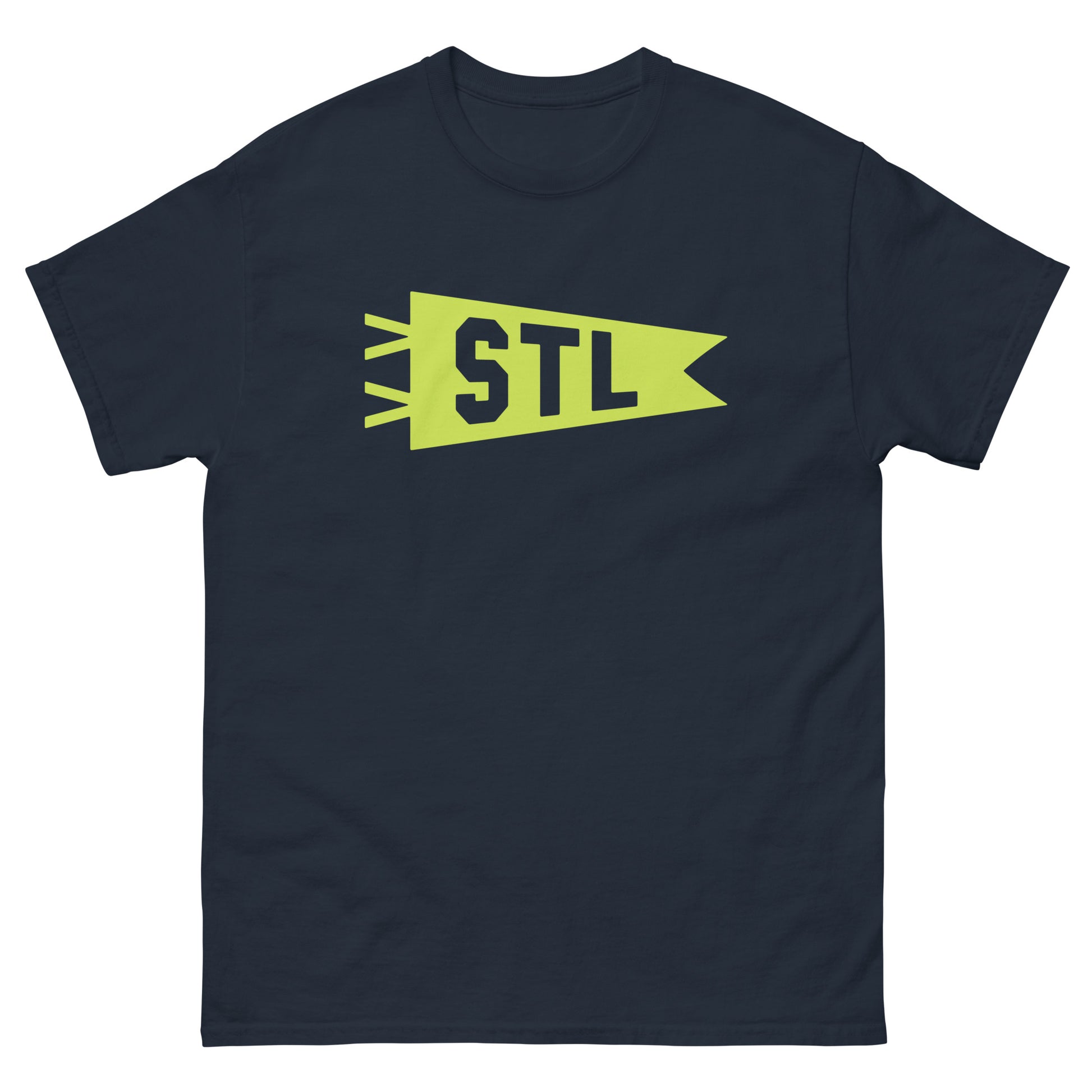 Airport Code Men's T-Shirt - Green Graphic • STL St. Louis • YHM Designs - Image 01